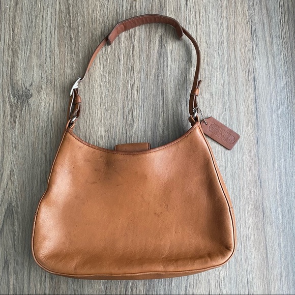 Coach Handbags - Coach Leather Vintage Y2K Shoulder Mini Bag Tan